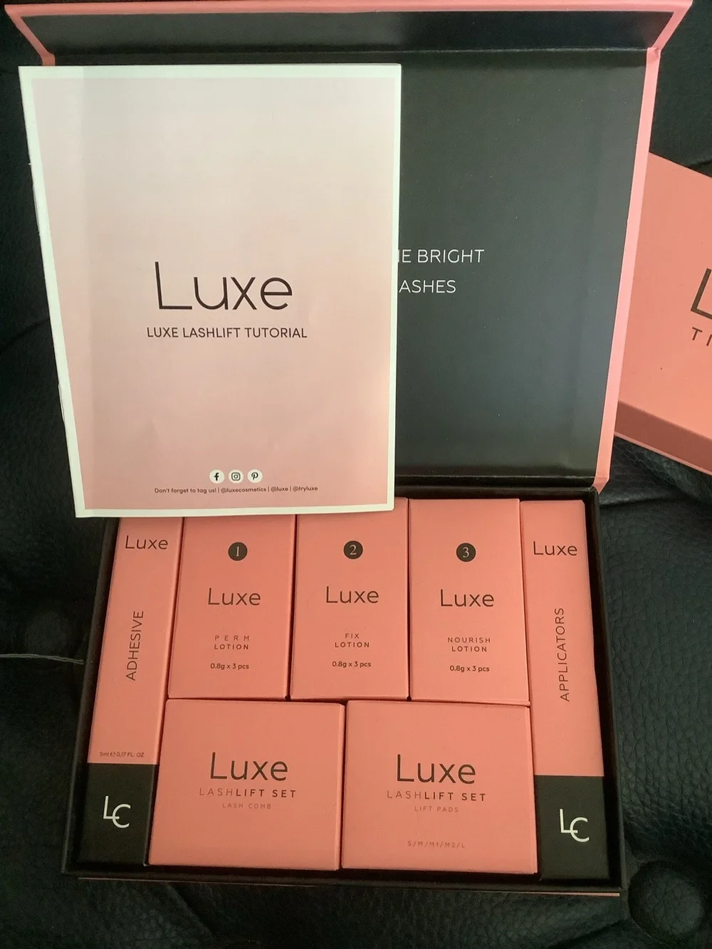 Bundle - Luxe Lash Lift Set & Tint Set (Black) Professional Kits, New & Unused